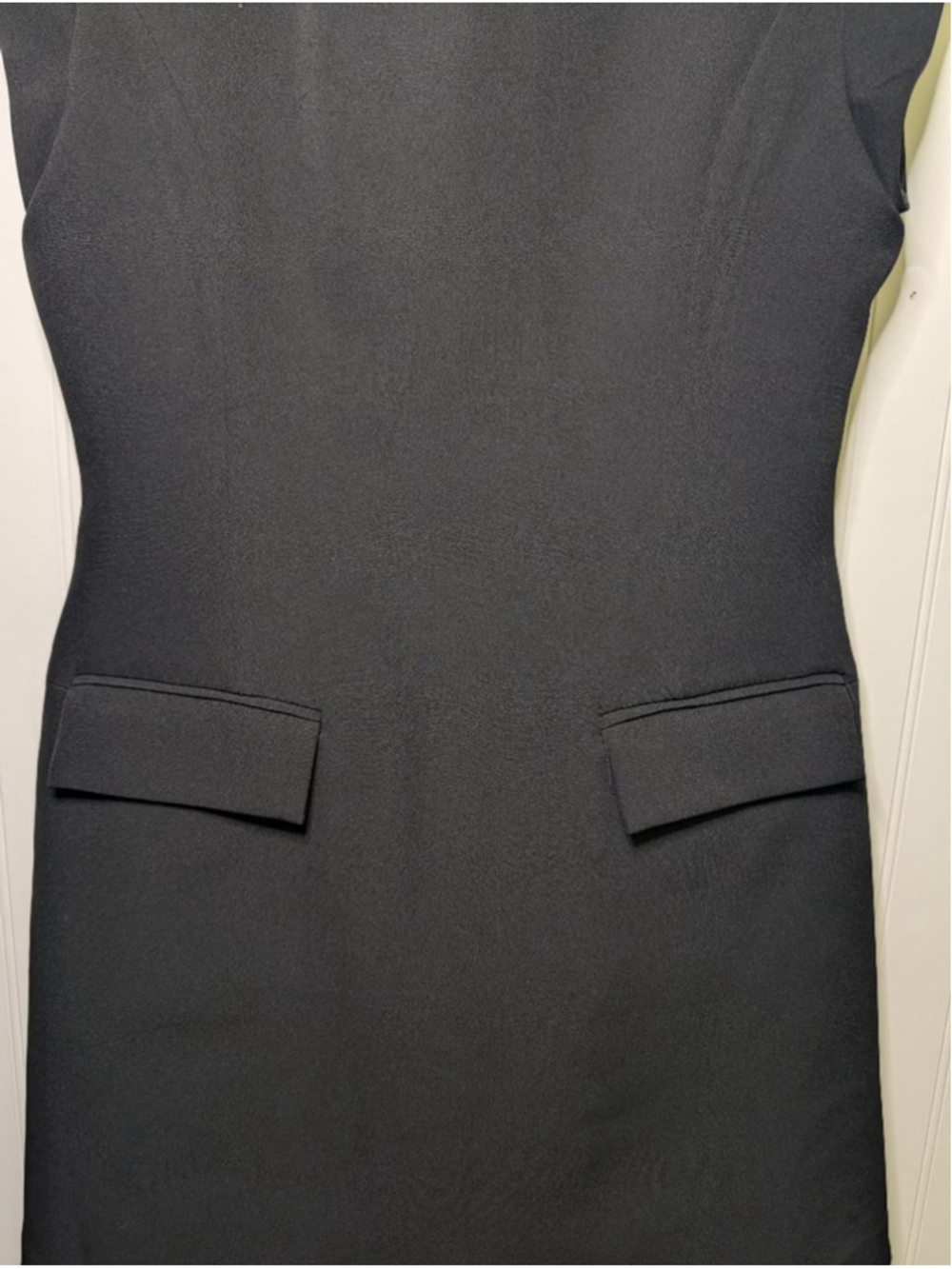 COMMENSE Elegant A-Line Mini Dress Structured Little Black Dress Size Medium - Picture 3 of 8